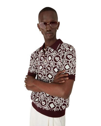 Monogram Cotton Knit Polo shirt
