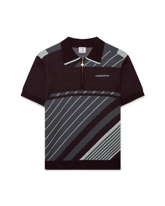 Merino Diagonal Tennis Polo