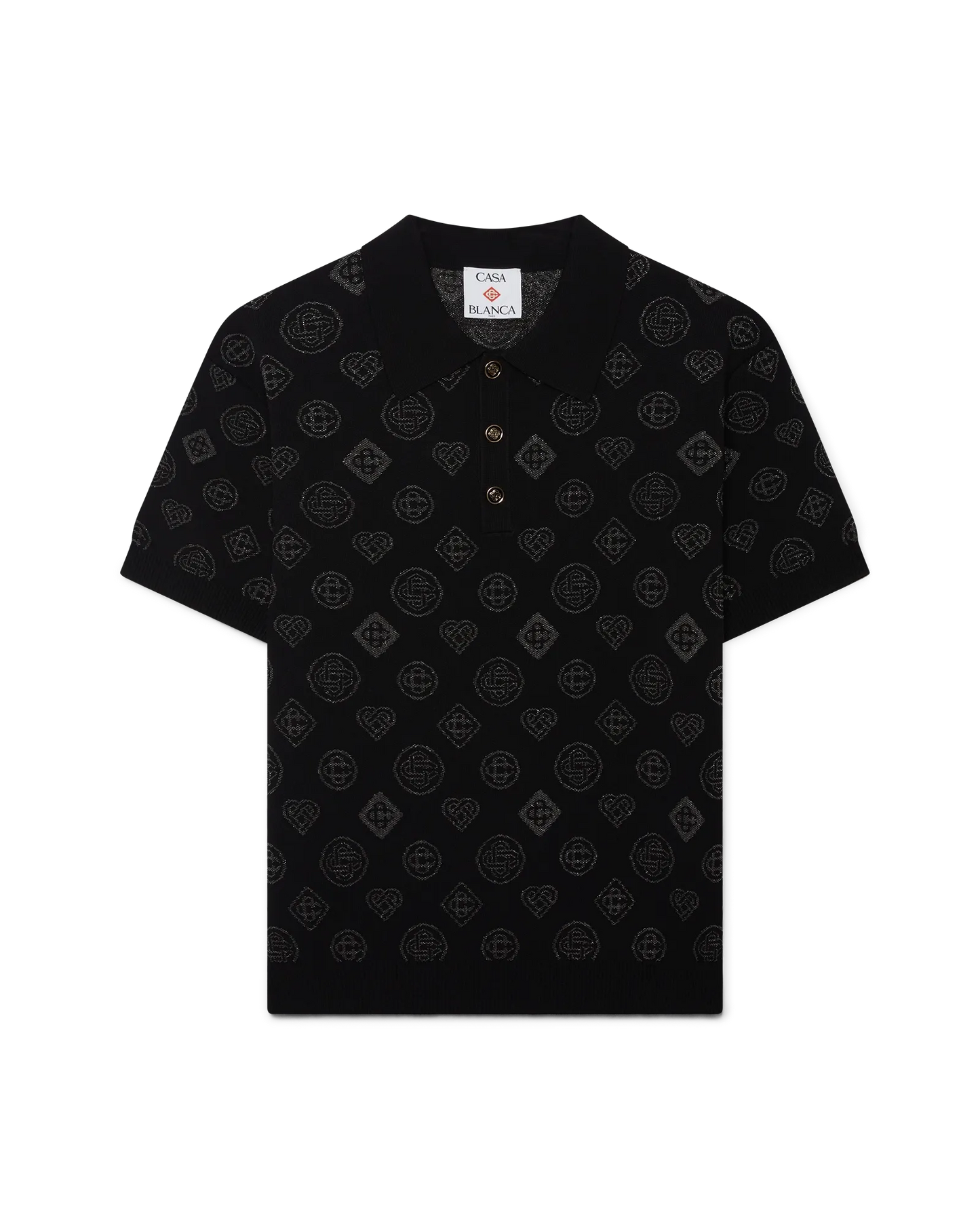 Polo jacquard monogrammé
