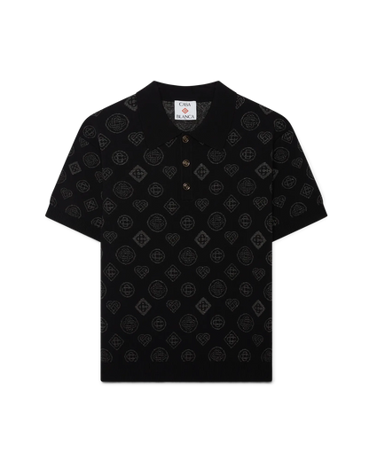 Polo jacquard monogrammé