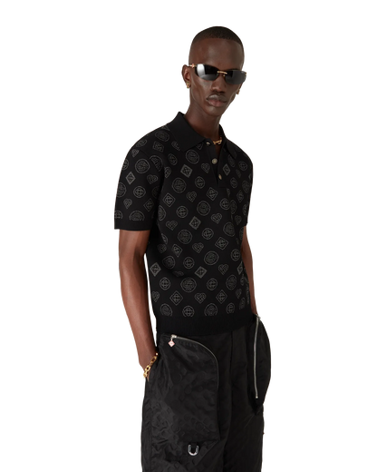 Polo jacquard monogrammé