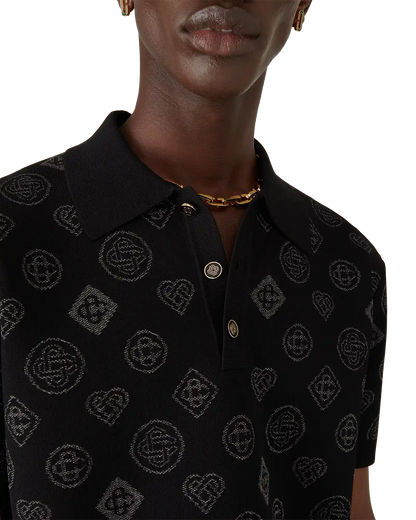 Polo jacquard monogrammé