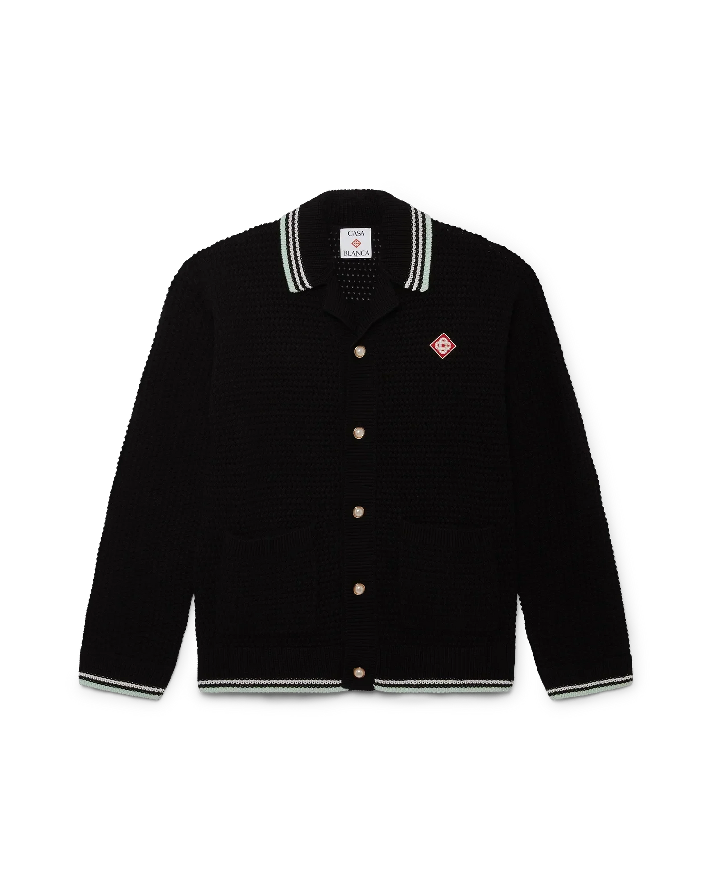 Chemise en coton brodée à manches longues en crochet