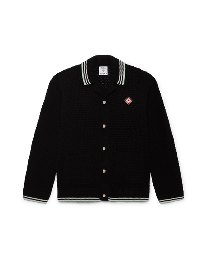 Chemise en coton brodée à manches longues en crochet