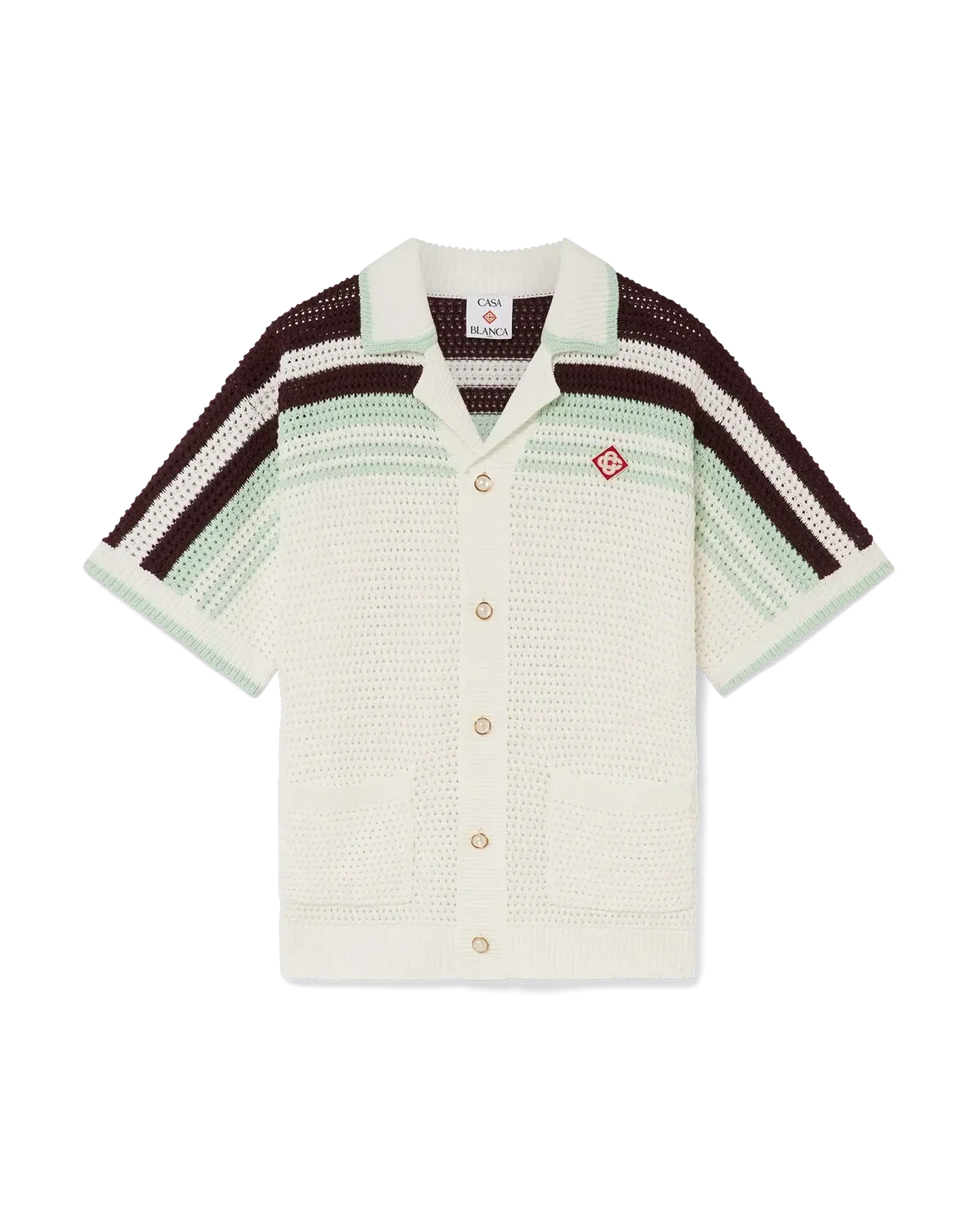 Chemise à manches courtes en crochet de coton Tennis