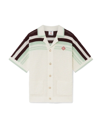 Chemise à manches courtes en crochet de coton Tennis