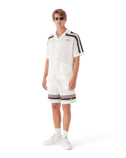 Chemise à manches courtes en crochet de coton Tennis