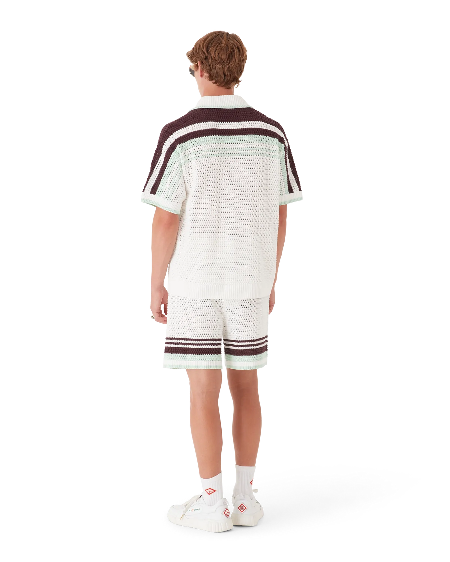 Chemise à manches courtes en crochet de coton Tennis