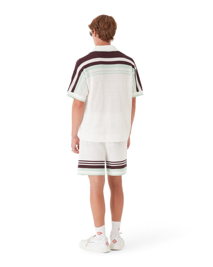 Chemise à manches courtes en crochet de coton Tennis