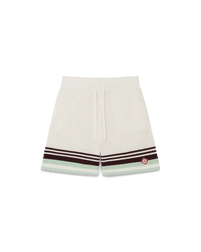 Short en coton crocheté de tennis