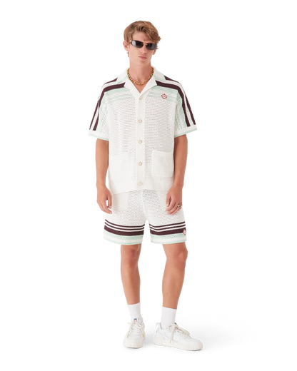 Short en coton crocheté de tennis