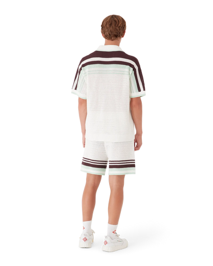 Short en coton crocheté de tennis