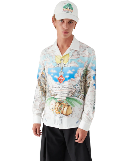 Paris Store Long Sleeve Silk Shirt