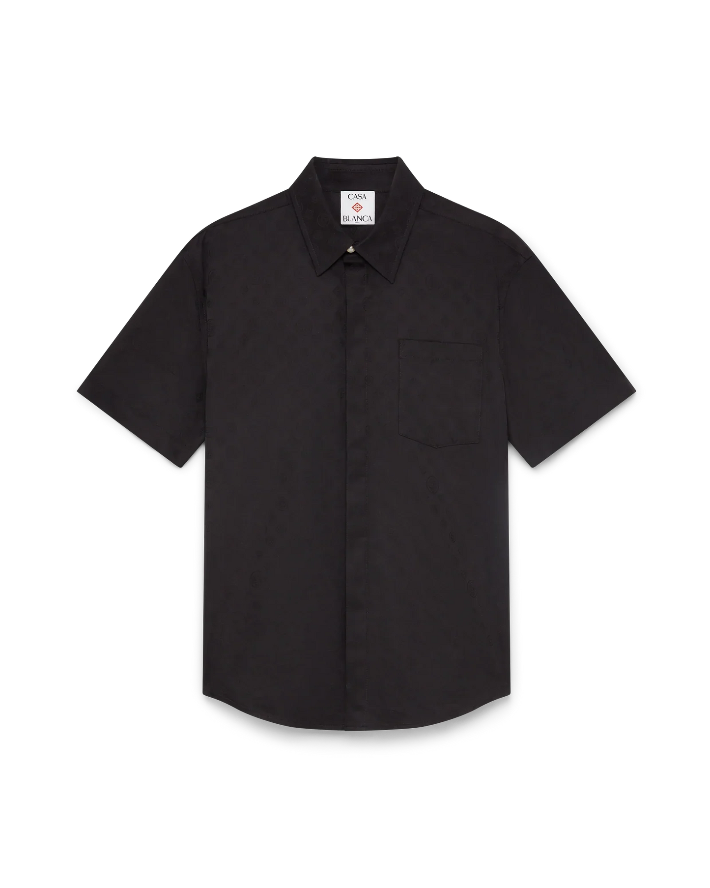 Cotton Monogram Short Sleeve Shirt