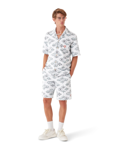 Jacquard Motif Short Sleeve Shirt