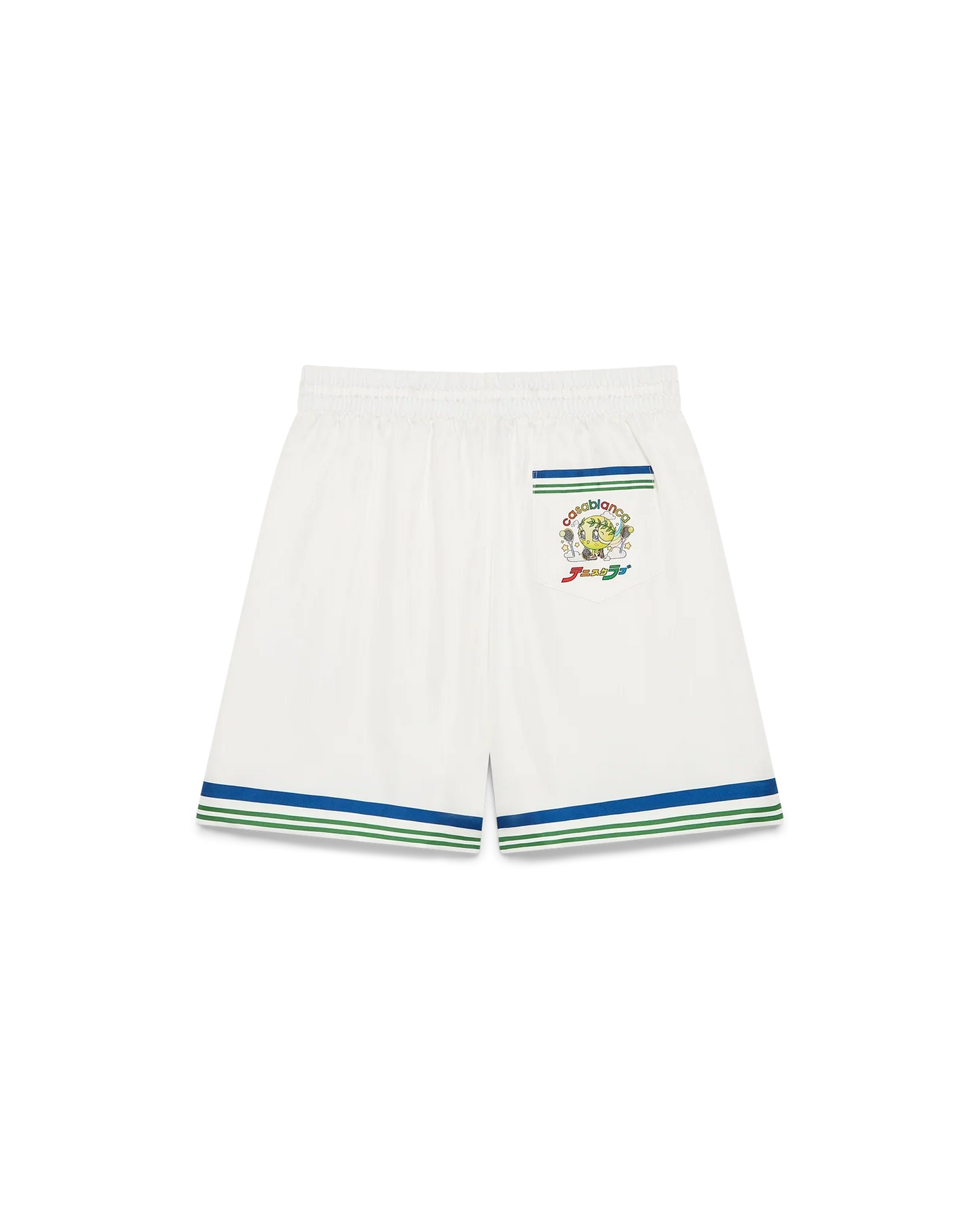 Short en twill de soie à motif logo Tennis Club