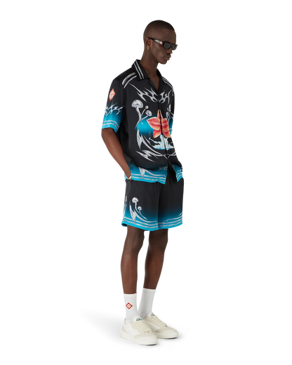 Short en satin de soie Blades