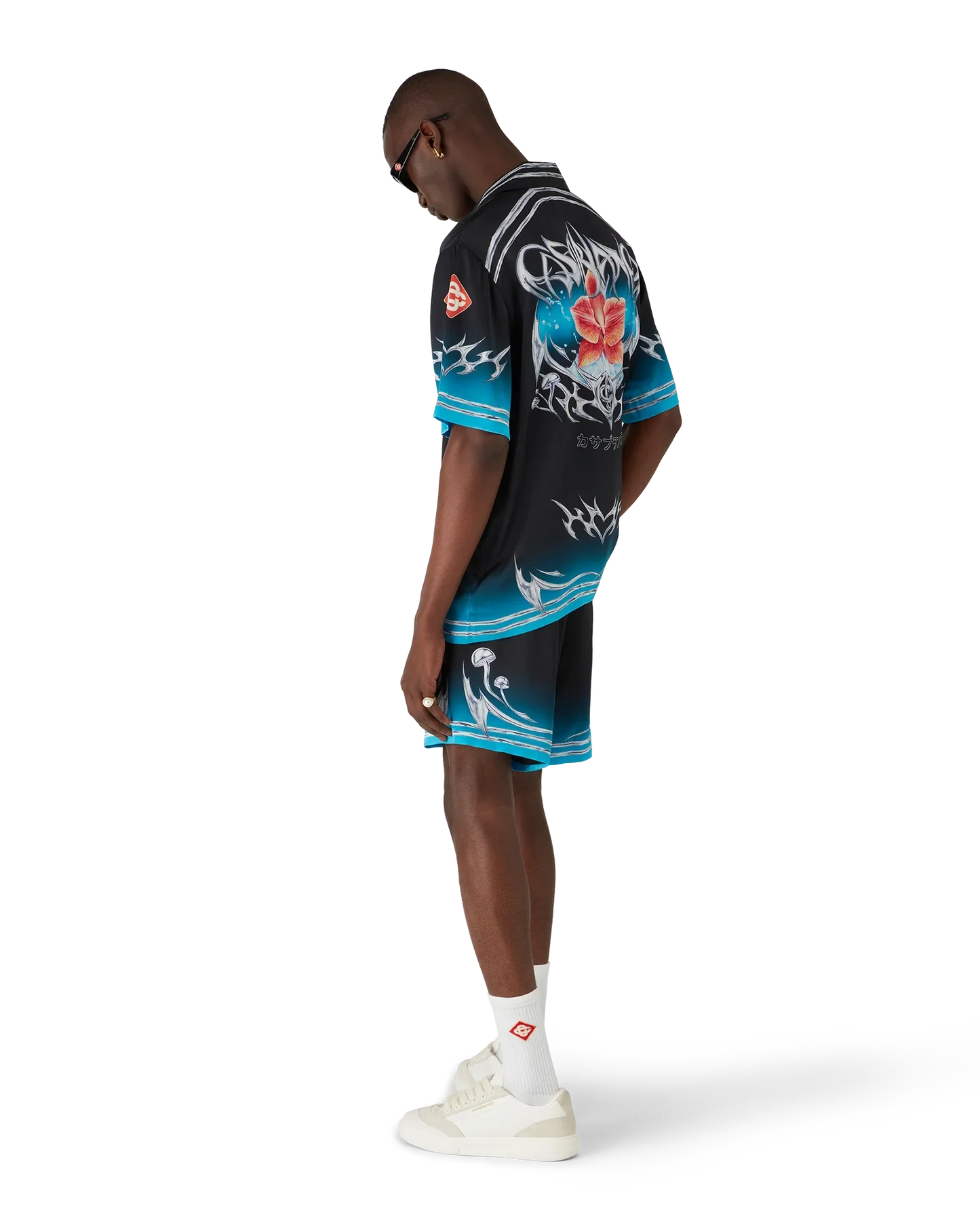Short en satin de soie Blades