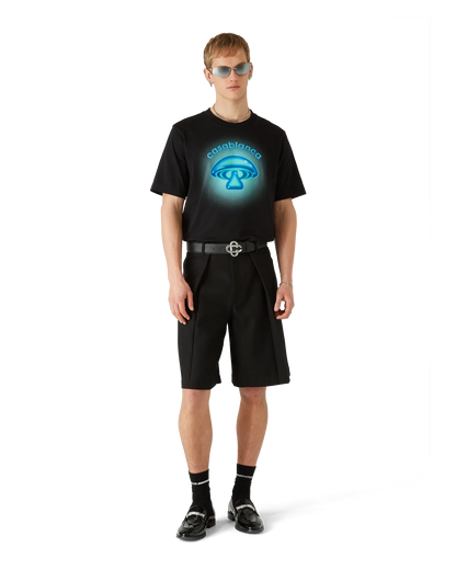 Shorts en coton avec passants de ceinture