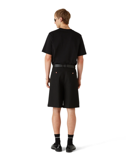 Shorts en coton avec passants de ceinture
