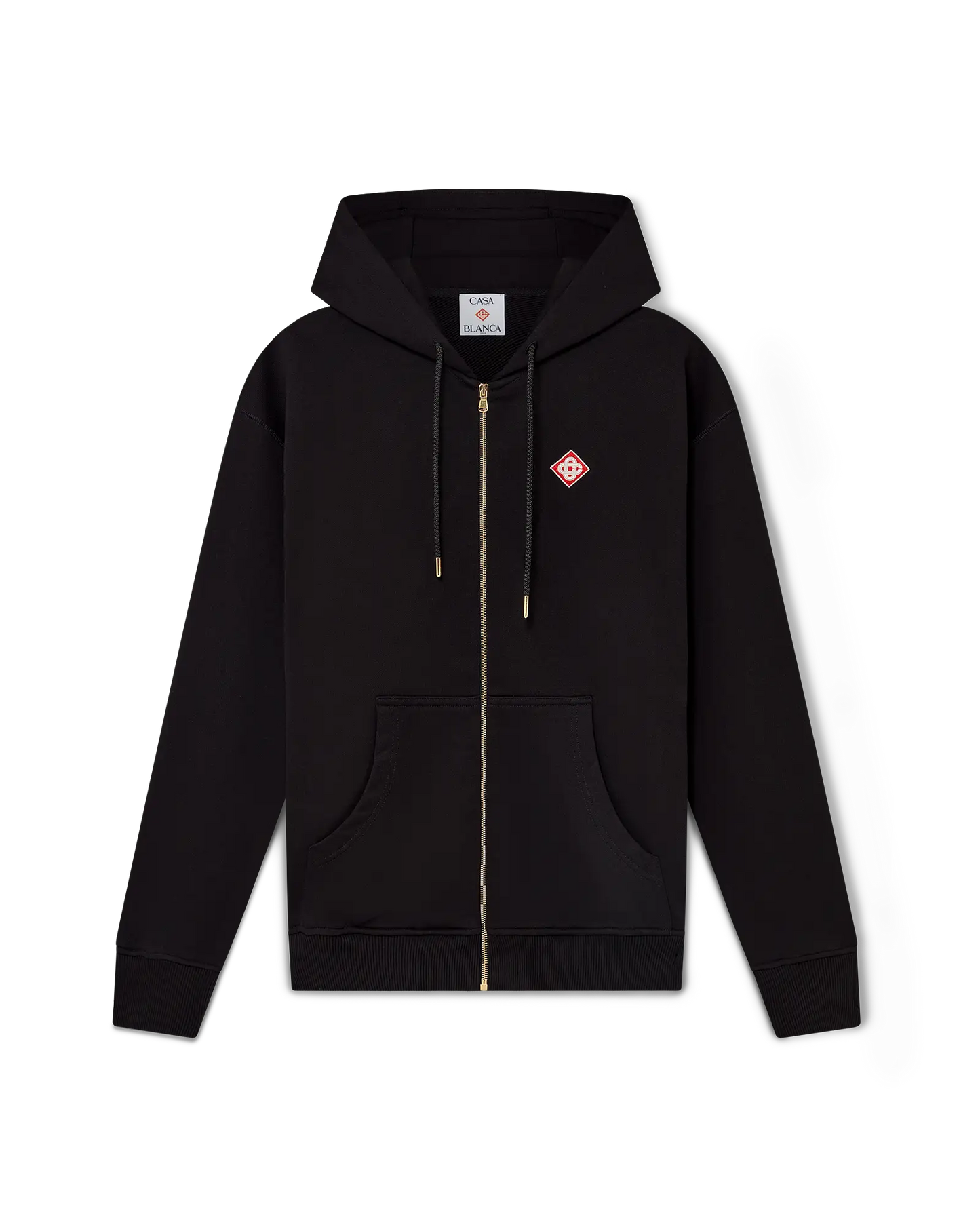 Sweat à capuche zippé avec logo diamant