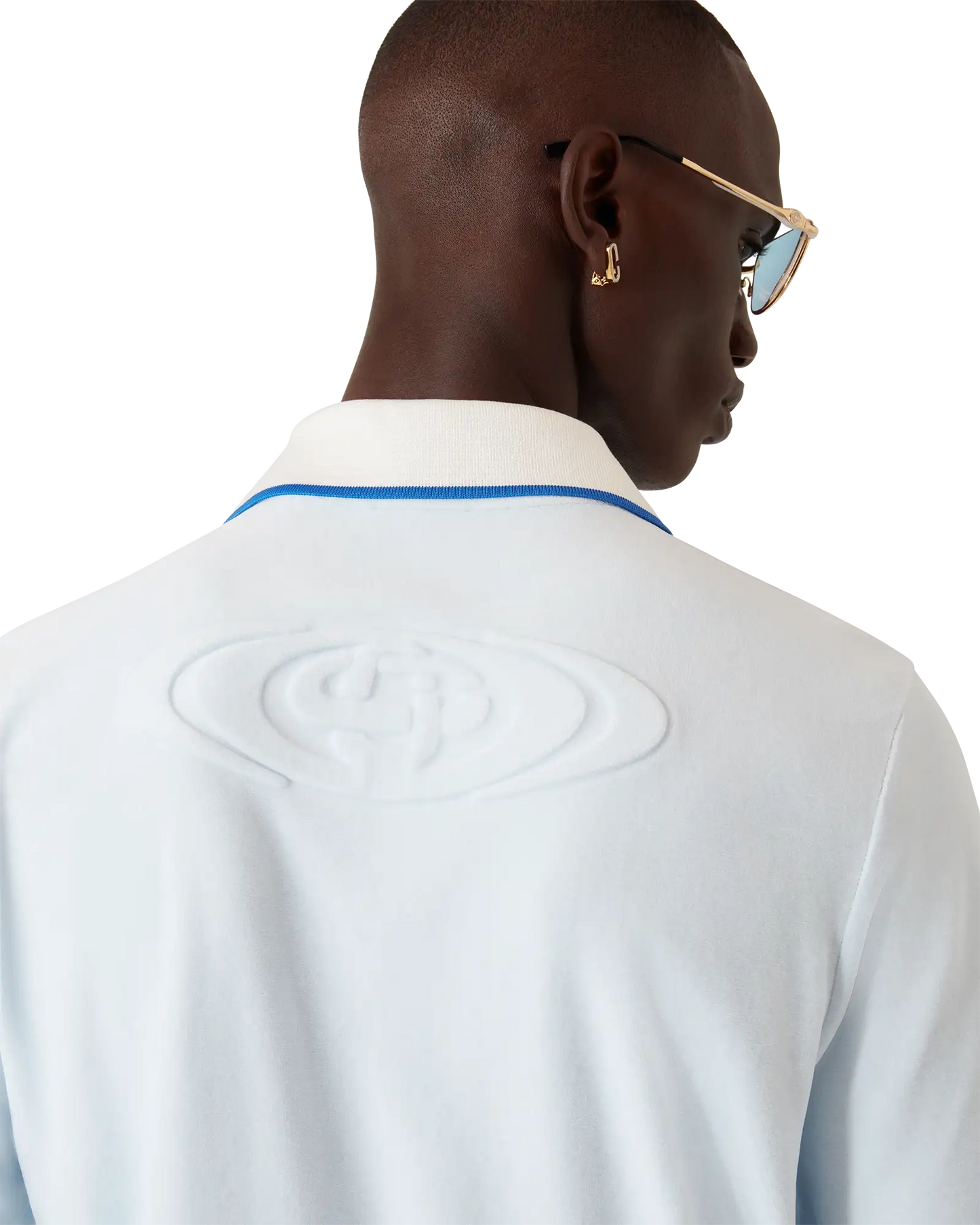 Velour Short Sleeve Polo Shirt