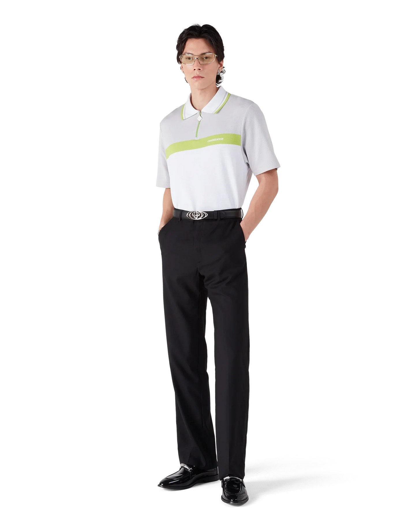 Grey Short Sleeve Polo Shirt