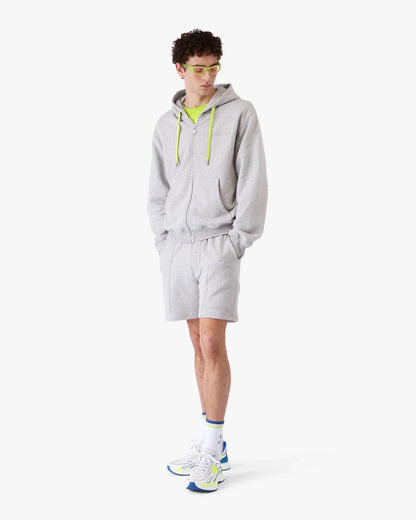 Sweat-shirt à capuche zippé en mélange de cachemire