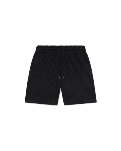 Shorts de jogging monogrammés ornés de cristaux