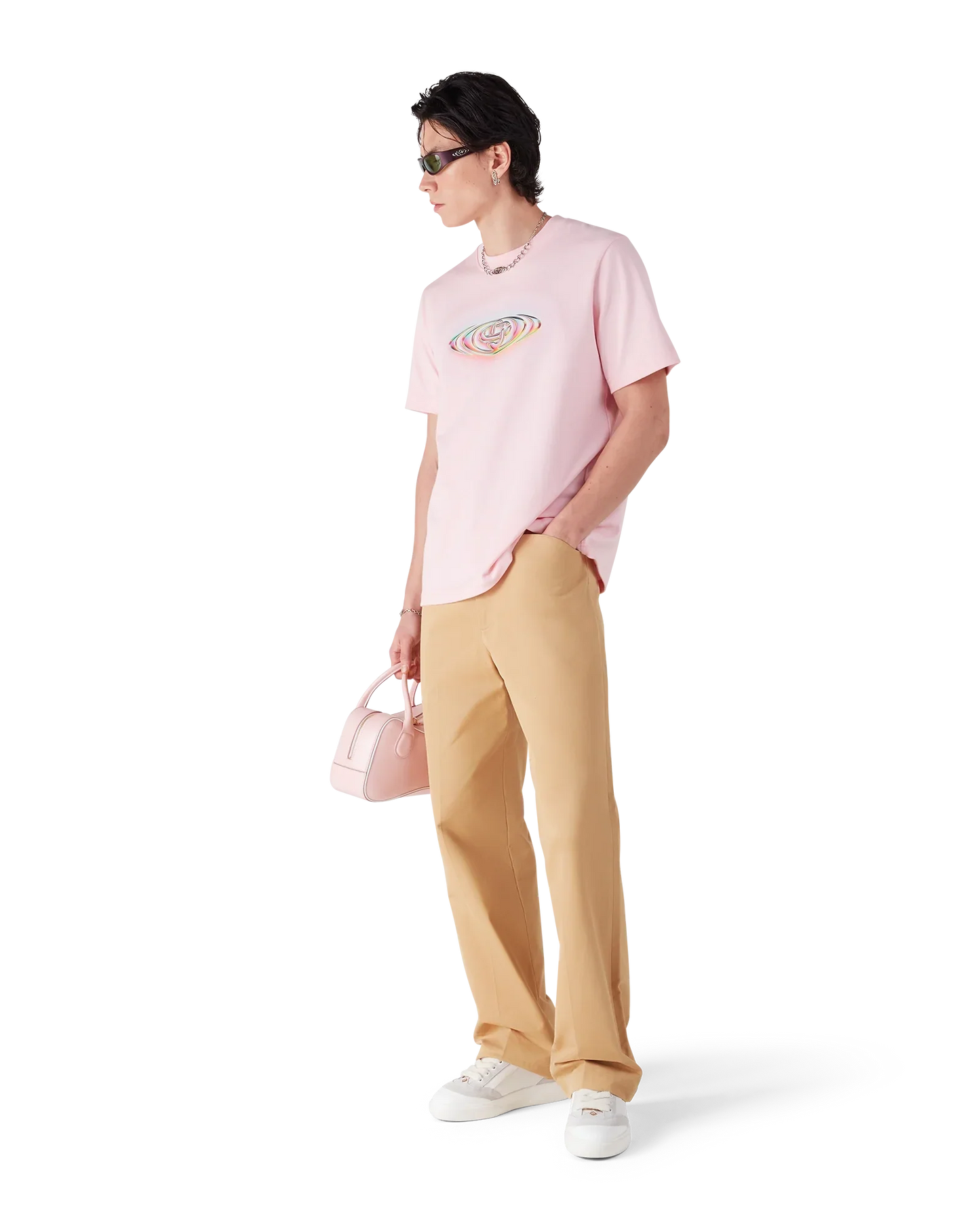T-shirt à manches courtes avec logo en verre