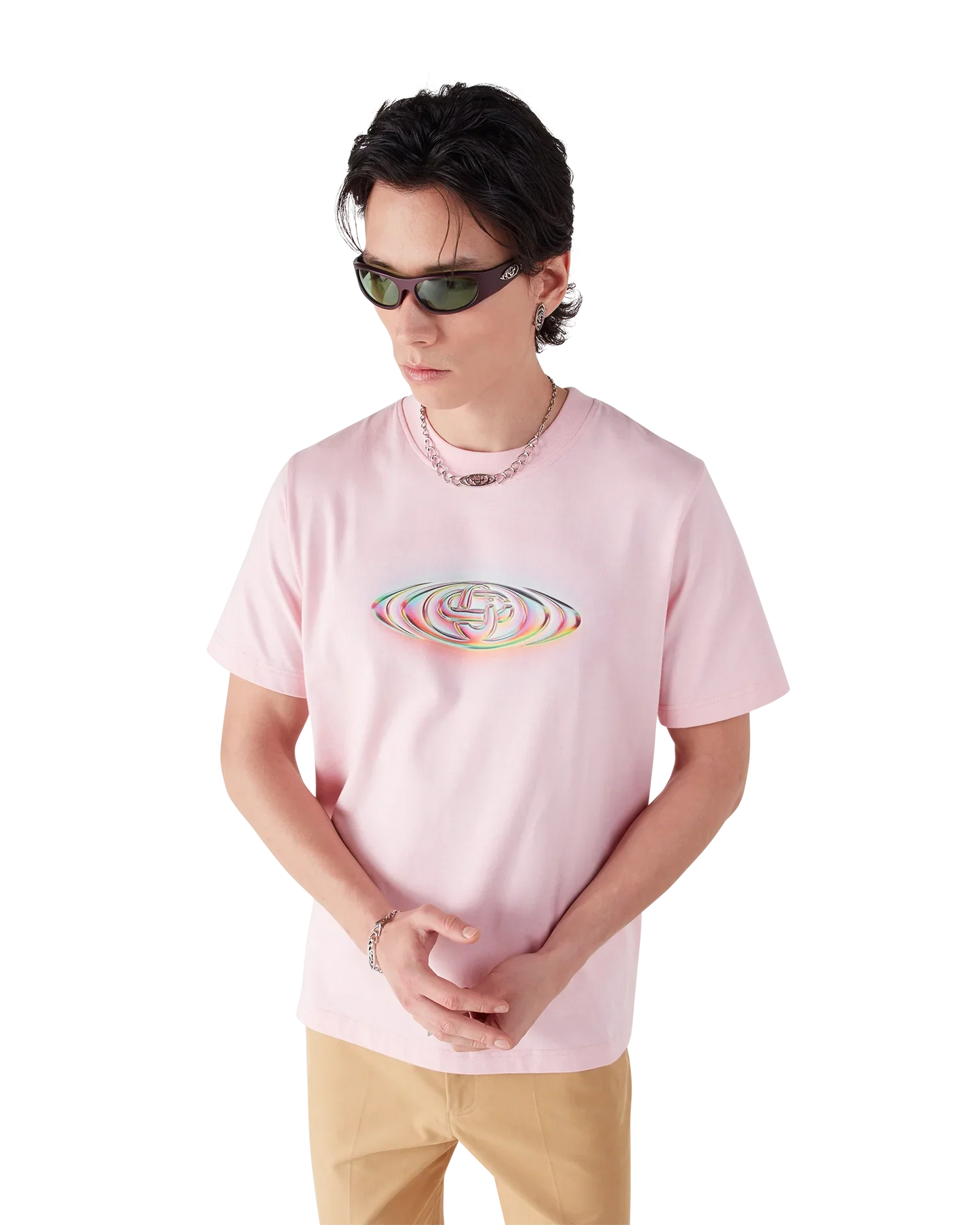 T-shirt à manches courtes avec logo en verre