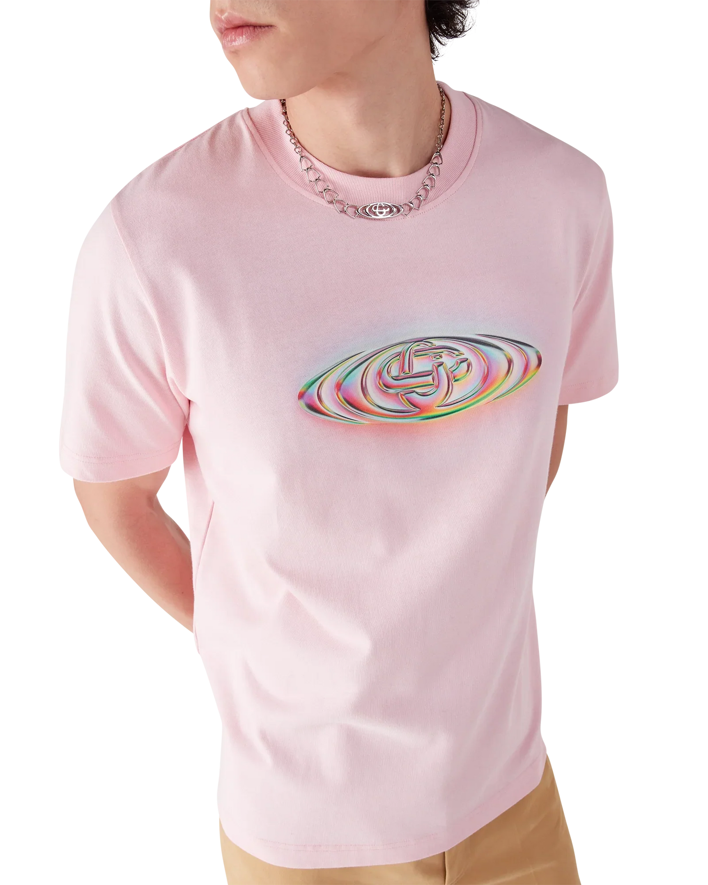 T-shirt à manches courtes avec logo en verre
