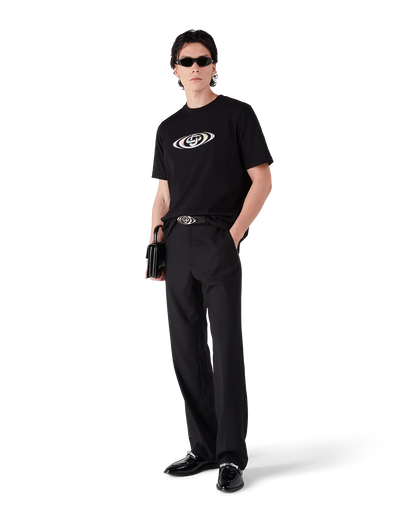 T-shirt à manches courtes avec logo déformé