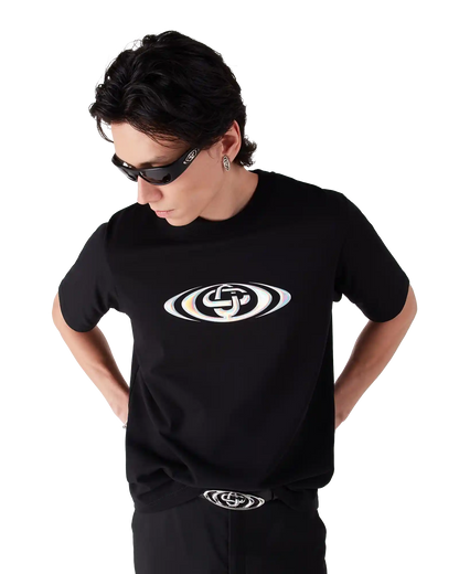 T-shirt à manches courtes avec logo déformé