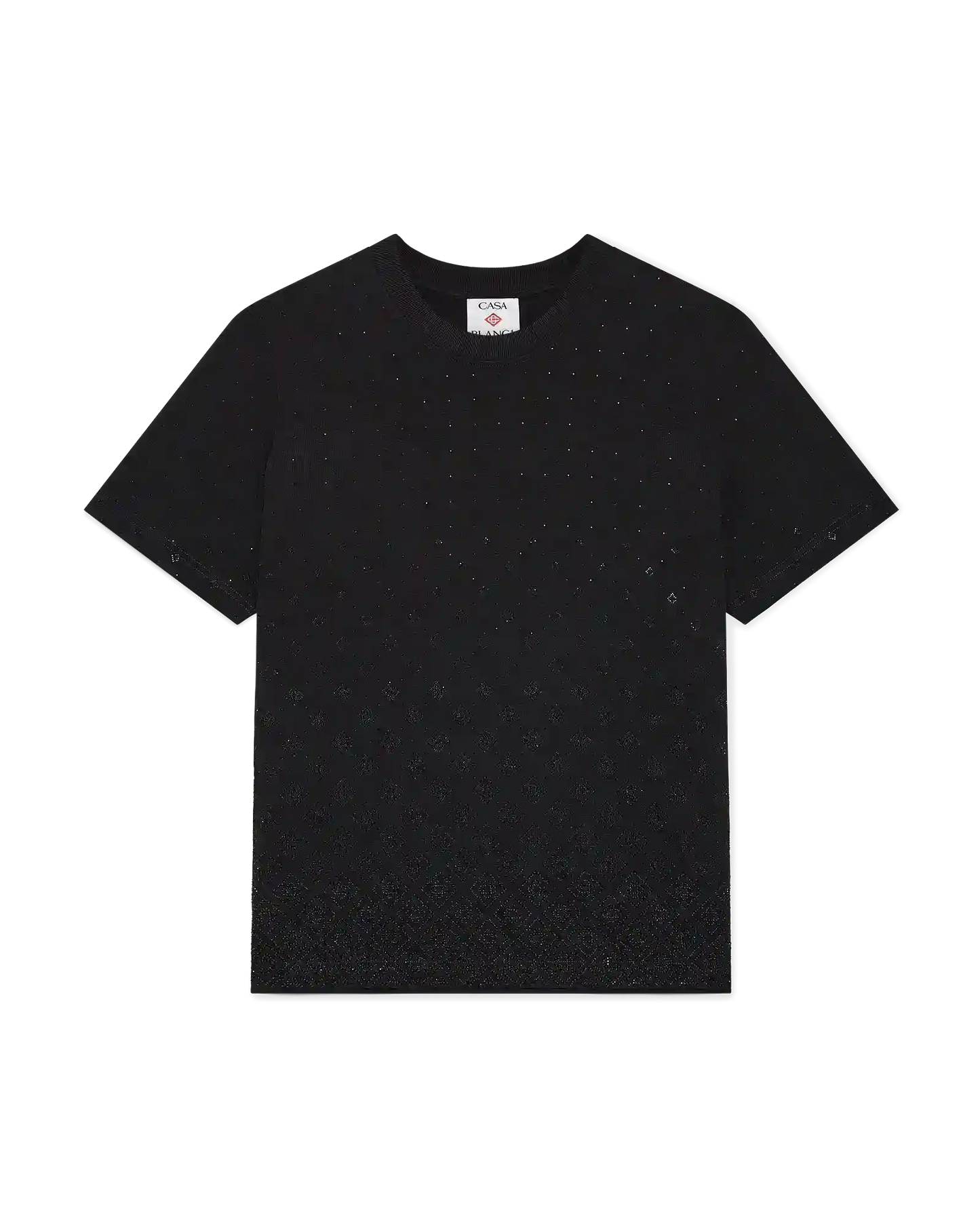 T-shirt à manches courtes avec logo monogramme en cristal