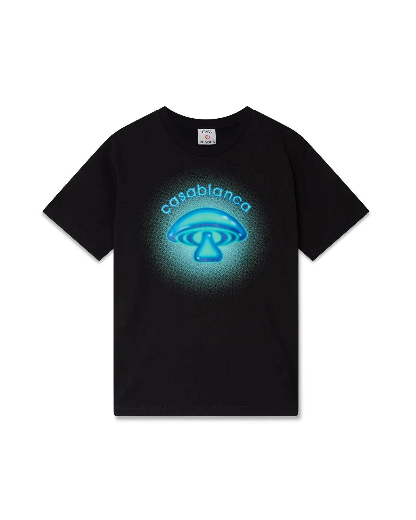 T-shirt à manches courtes avec logo champignon aérographe