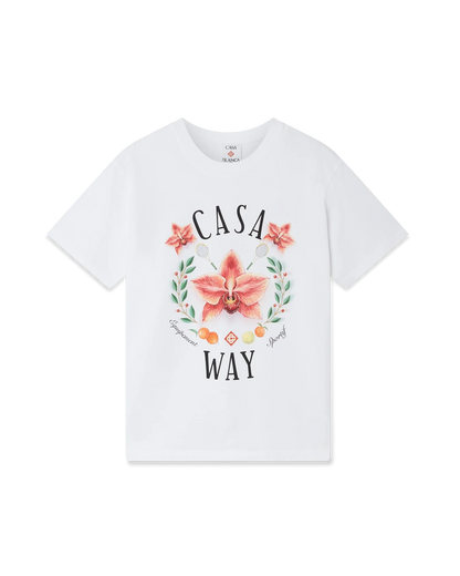 T-shirt à manches courtes avec logo orchidée Casa Way