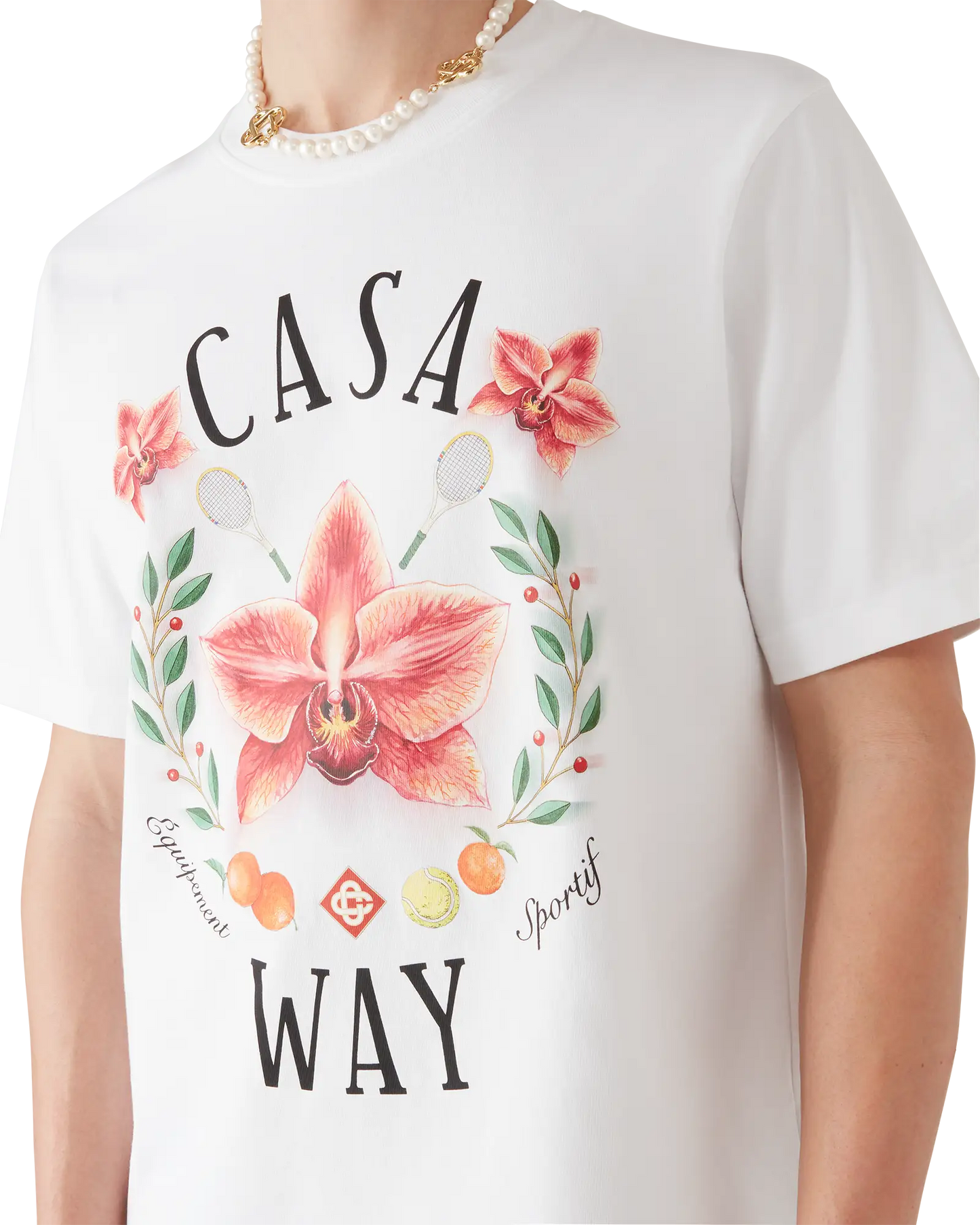 T-shirt à manches courtes avec logo orchidée Casa Way