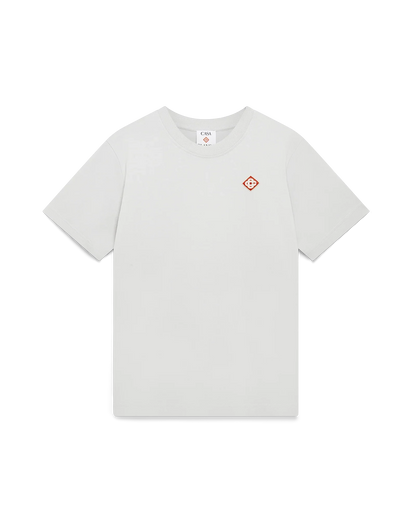 T-shirt à Manches Courtes avec Logo Diamant Gris