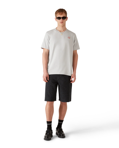 T-shirt à Manches Courtes avec Logo Diamant Gris