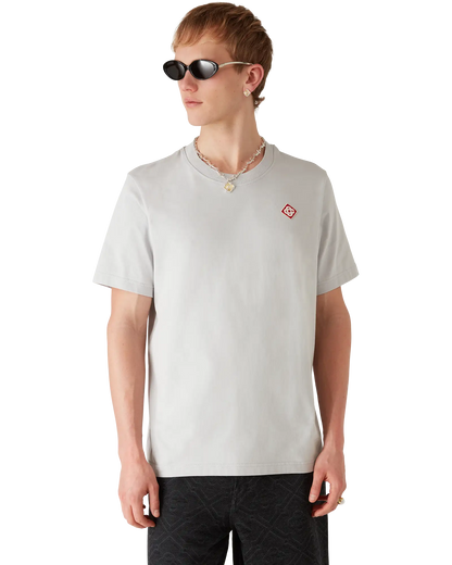 T-shirt à Manches Courtes avec Logo Diamant Gris