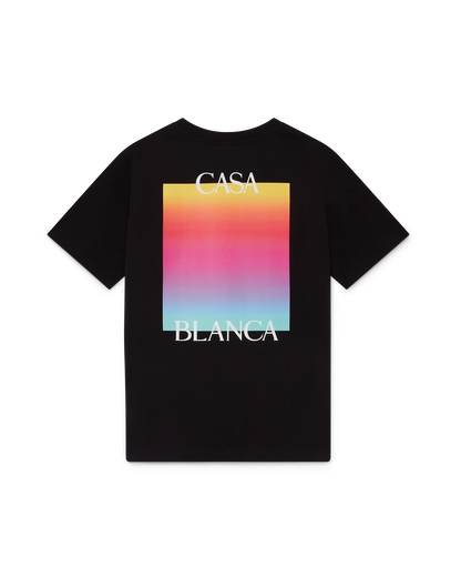 T-shirt à manches courtes avec logo carré dégradé