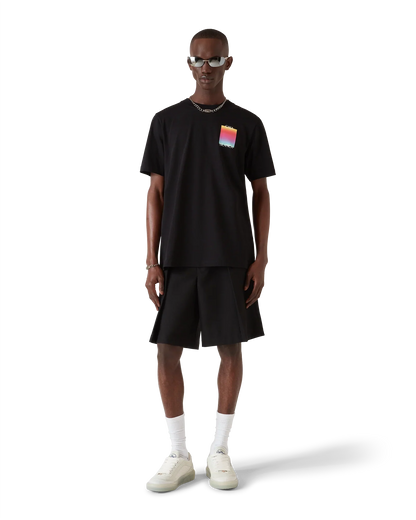 T-shirt à manches courtes avec logo carré dégradé