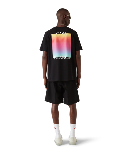 T-shirt à manches courtes avec logo carré dégradé