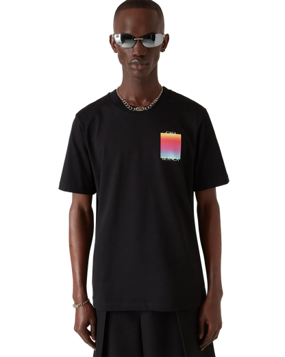 T-shirt à manches courtes avec logo carré dégradé