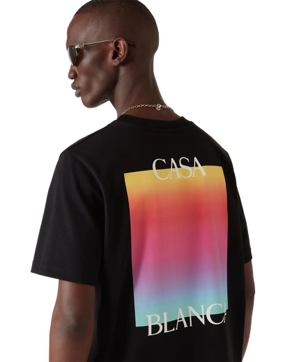 T-shirt à manches courtes avec logo carré dégradé