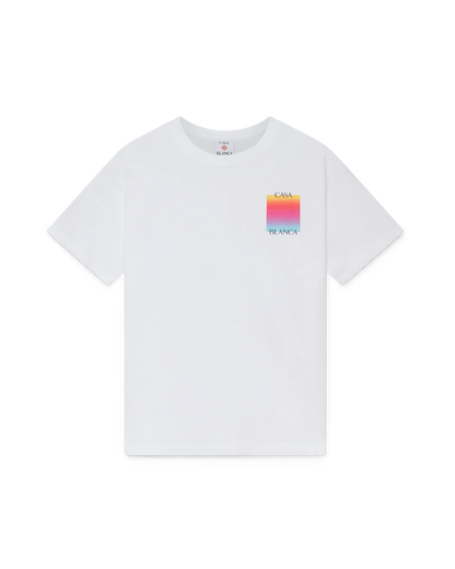 T-shirt à manches courtes avec logo carré dégradé