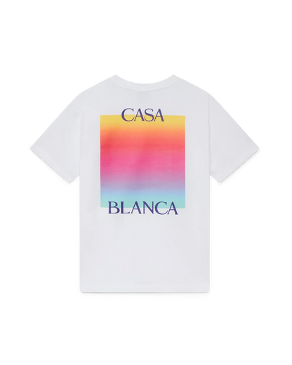T-shirt à manches courtes avec logo carré dégradé