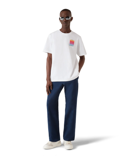 T-shirt à manches courtes avec logo carré dégradé