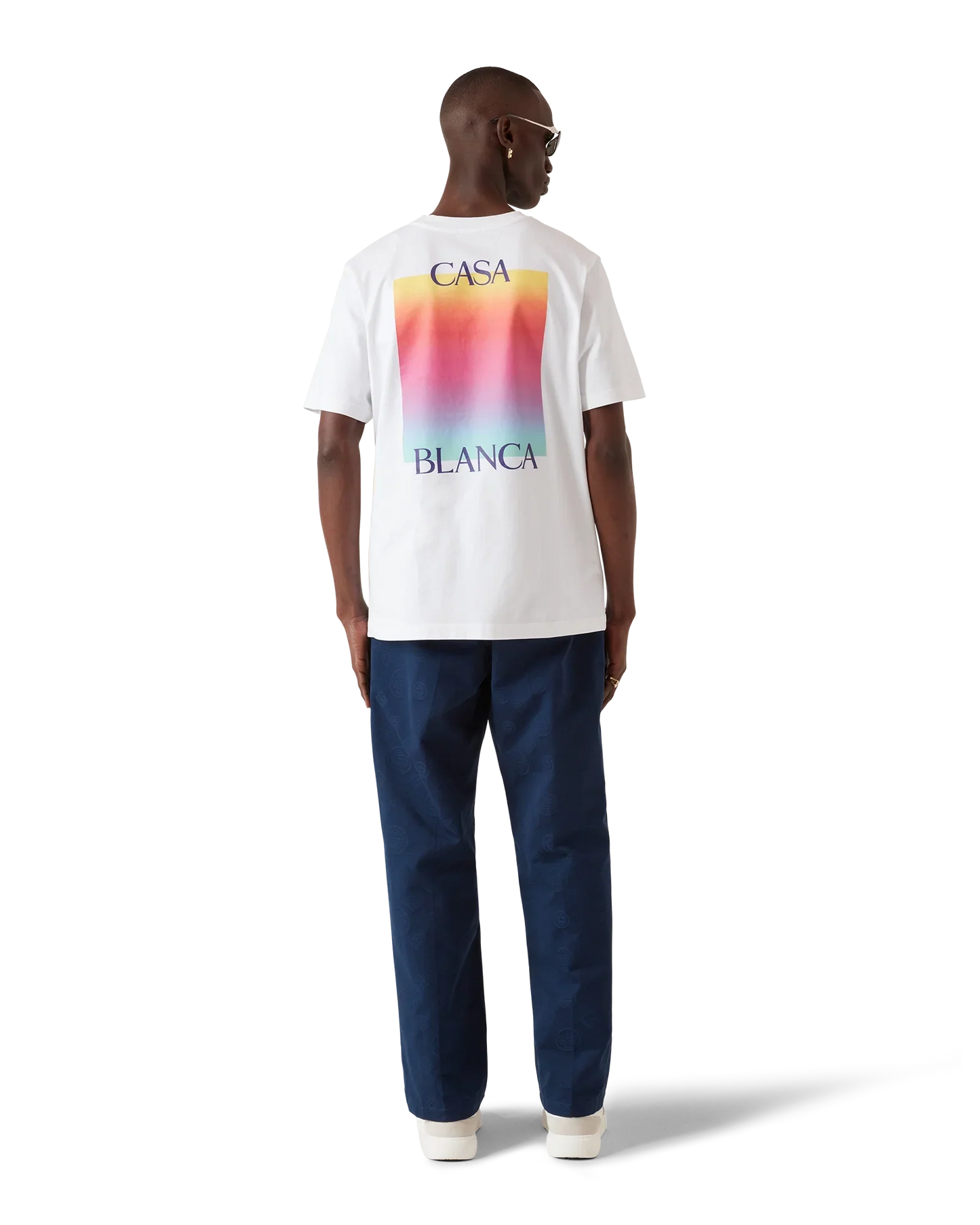 T-shirt à manches courtes avec logo carré dégradé